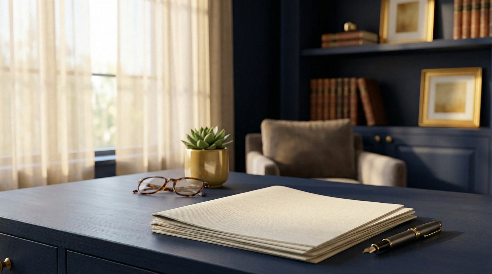 Serene home office